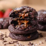 Chocolate Caramel Crunch Cookies