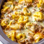 Slow Cooker Creamy Ranch Beef Tortellini