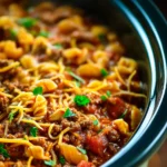 Crockpot Cowboy Taco Noodles
