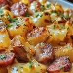 Cheesy Ranch Potatoes and Smoked Sausage