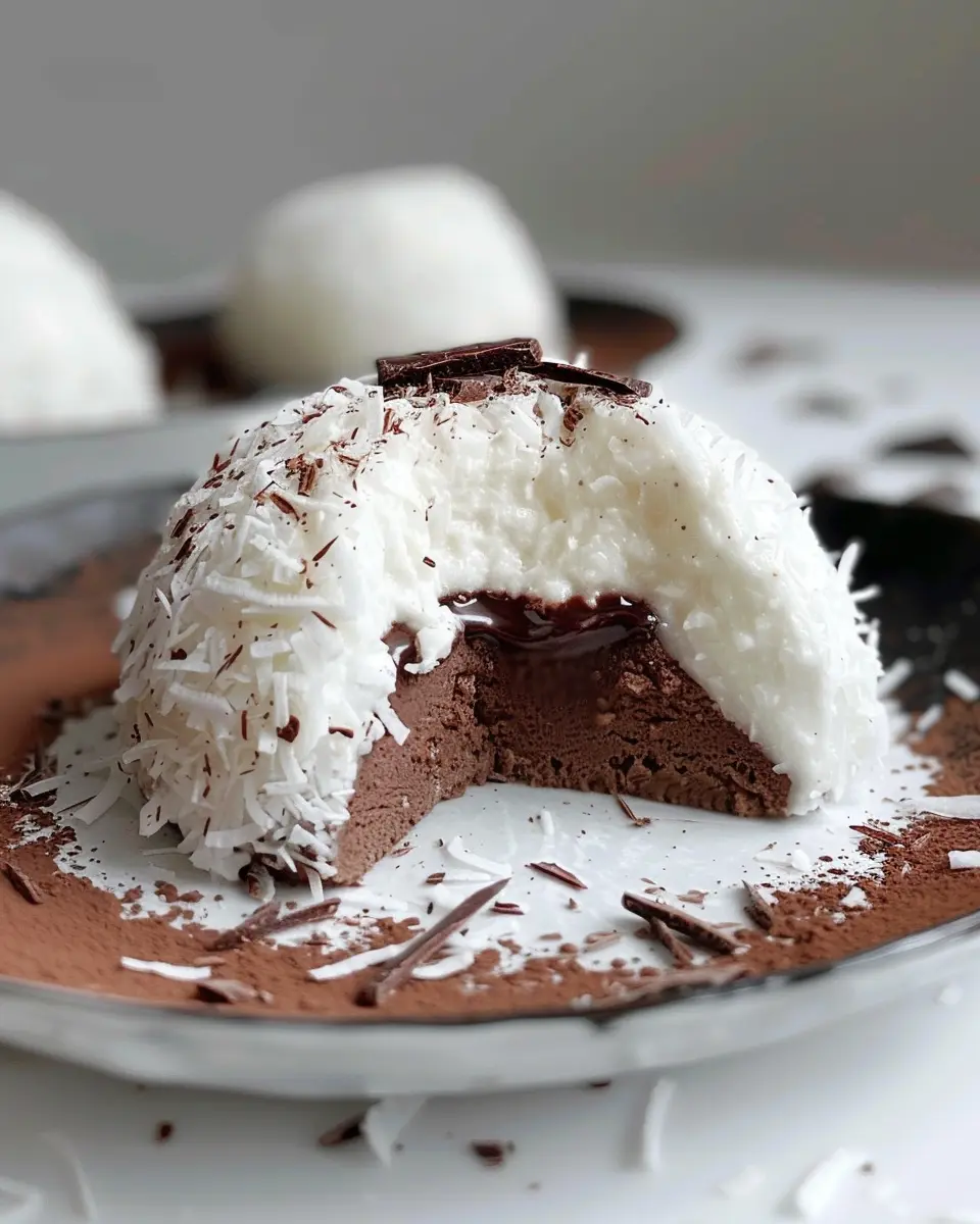 Coconut Dome with Chocolate Spread: An Indulgent Homemade Delight