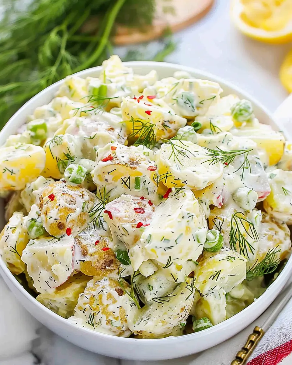 Dill Potato Salad: A Refreshingly Easy Twist with Turkey Bacon