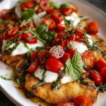 Italian Basil Chicken Cutlets with Tomato and Burrata Topping