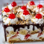 No-Bake Banana Split Cake