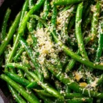 Garlic Green Beans with Olive Oil and Parmesan
