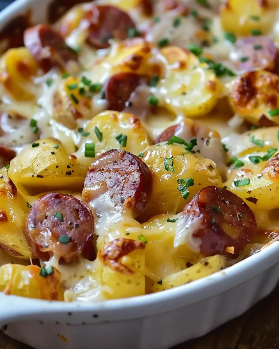 Cheesy Ranch Potatoes: A Comforting Family Delight with Smoked Sausage