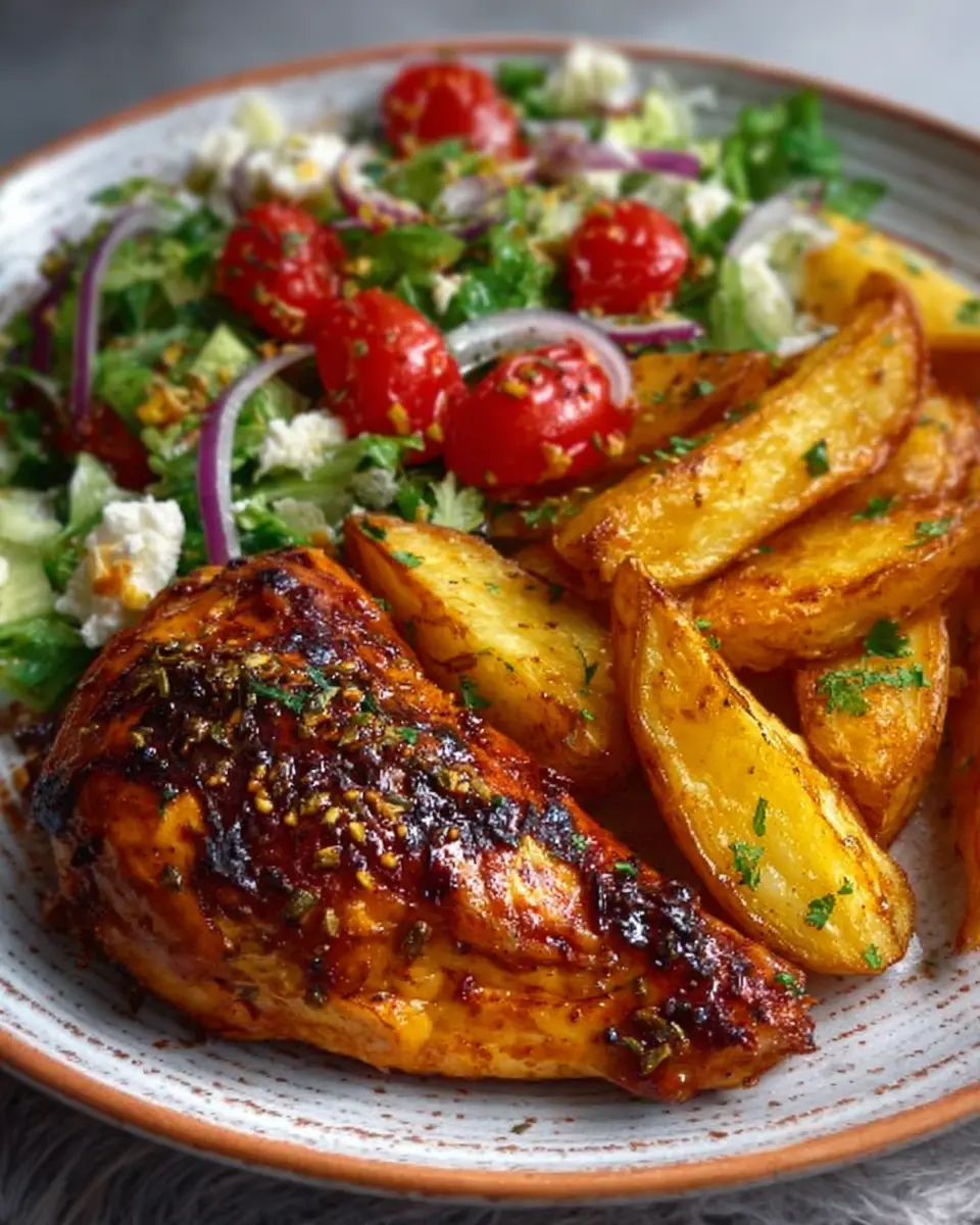 Spiced Chicken and Potato Wedges: A Juicy Weeknight Delight