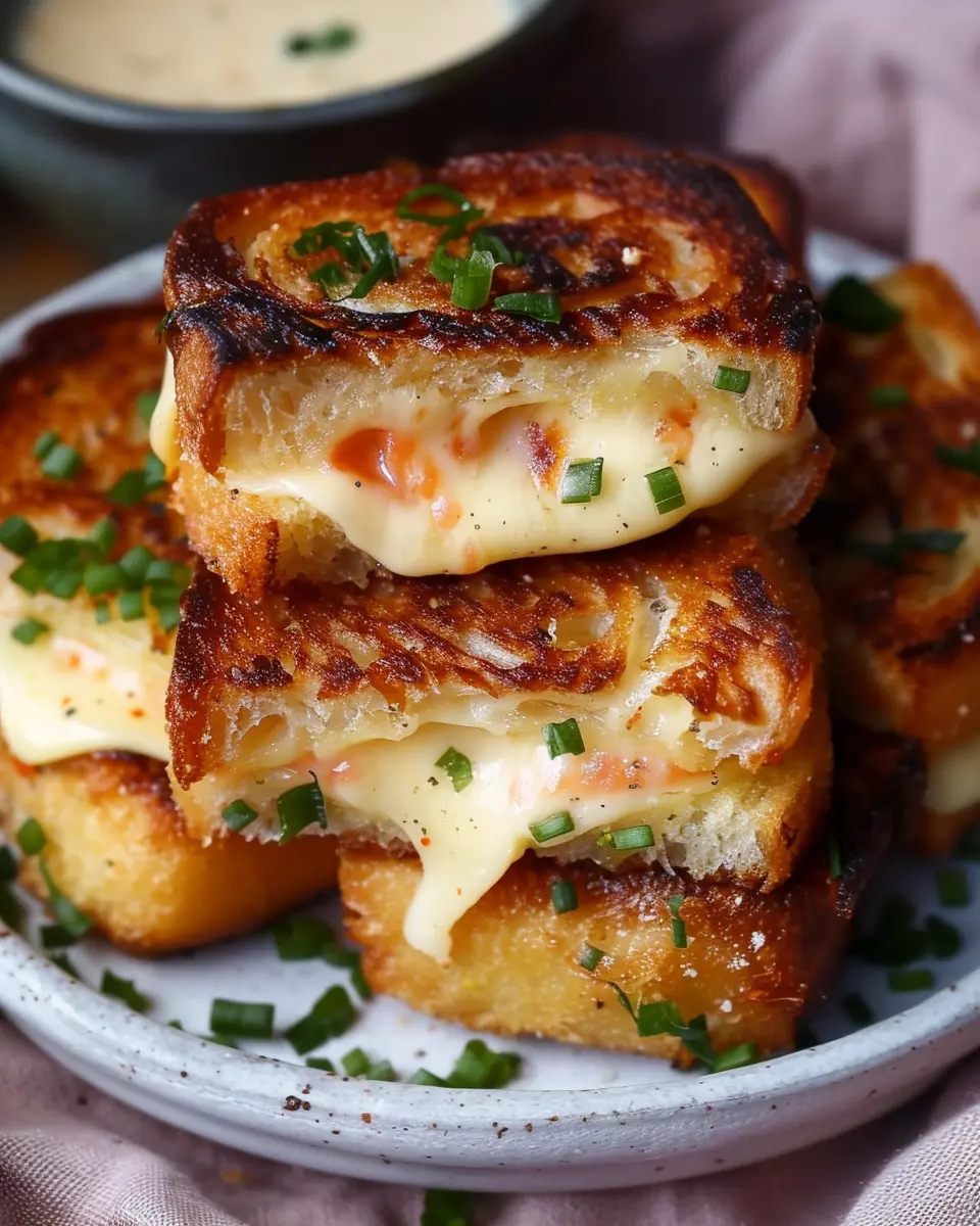 Hawaiian Roll Grilled Cheese with Turkey Bacon and Chicken Ham