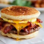 Homemade McGriddle Sweet and Savory Breakfast Sandwich