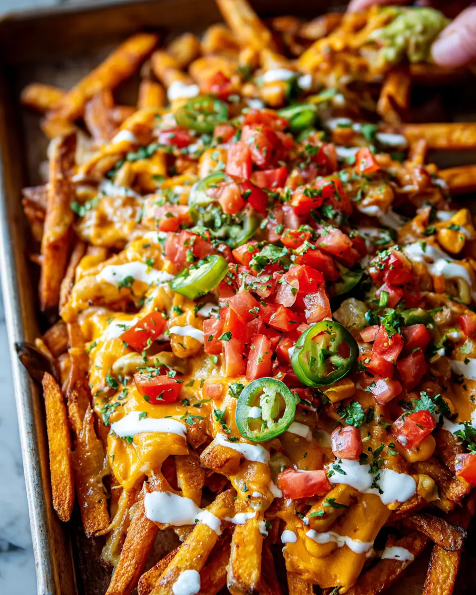 Loaded Nacho Fries: Indulgent Turkey Bacon and Chicken Ham Delight