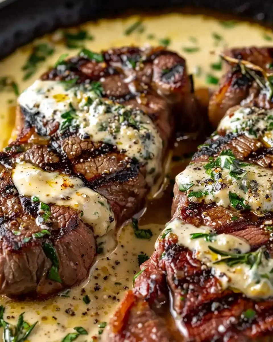 Garlic Butter Steak with Indulgent Parmesan Cream Sauce