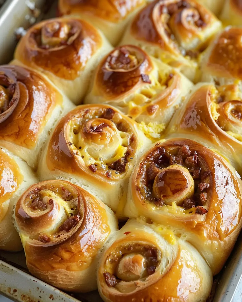 Breakfast Rolls: Easy and Indulgent Turkey Bacon &amp; Chicken Ham Delights