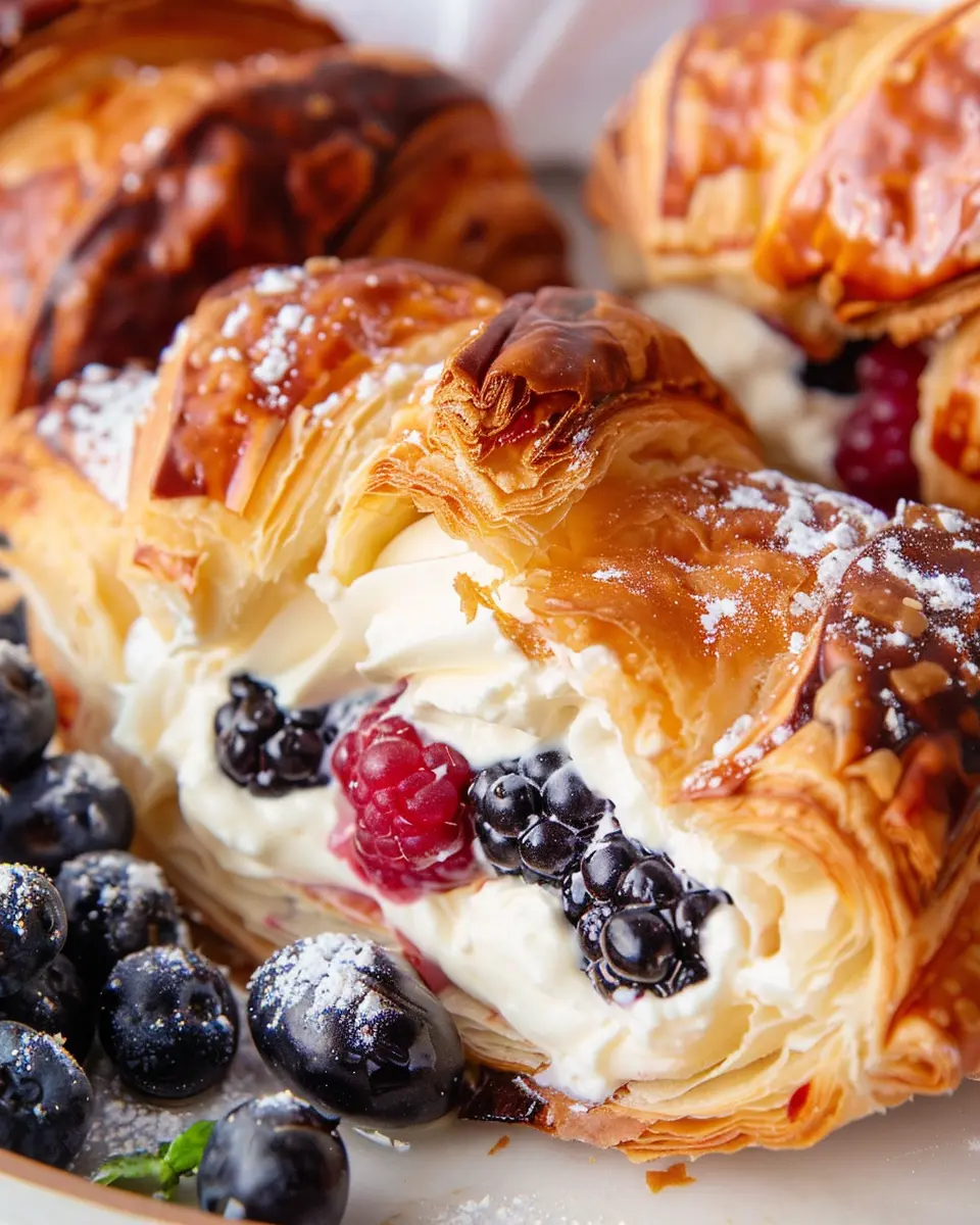 Berries and Cream Filled Croissants: The Best Homemade Delight
