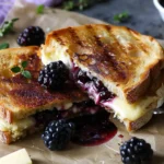 Blackberry Balsamic and Brie Grilled Cheese