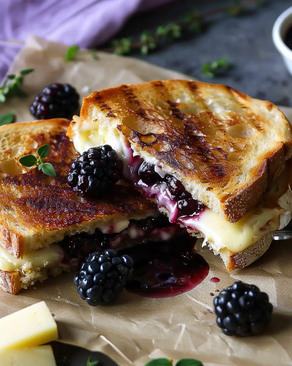 Blackberry Balsamic and Brie Grilled Cheese: A Juicy Delight