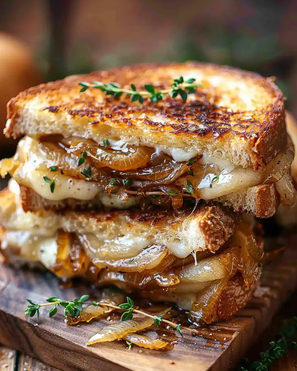 Pear &amp; Apple Grilled Cheese: An Easy Delight with Caramelized Onions