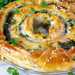Flaky Spanakopita Spiral