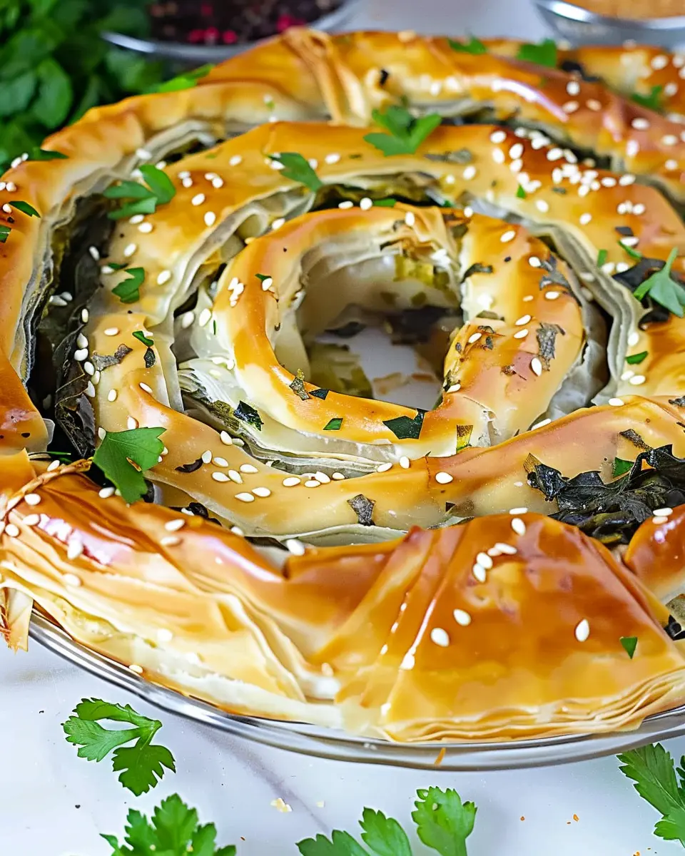 Flaky Spanakopita Spiral: Easy, Deliciously Homemade Delight
