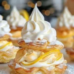 Light choux pastries filled with lemon cream