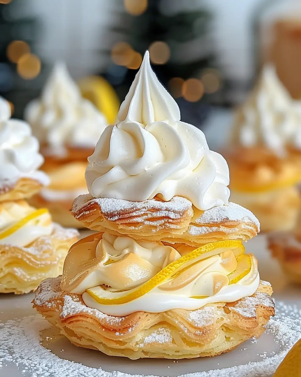 Light choux pastries filled with lemon cream: A delightful treat