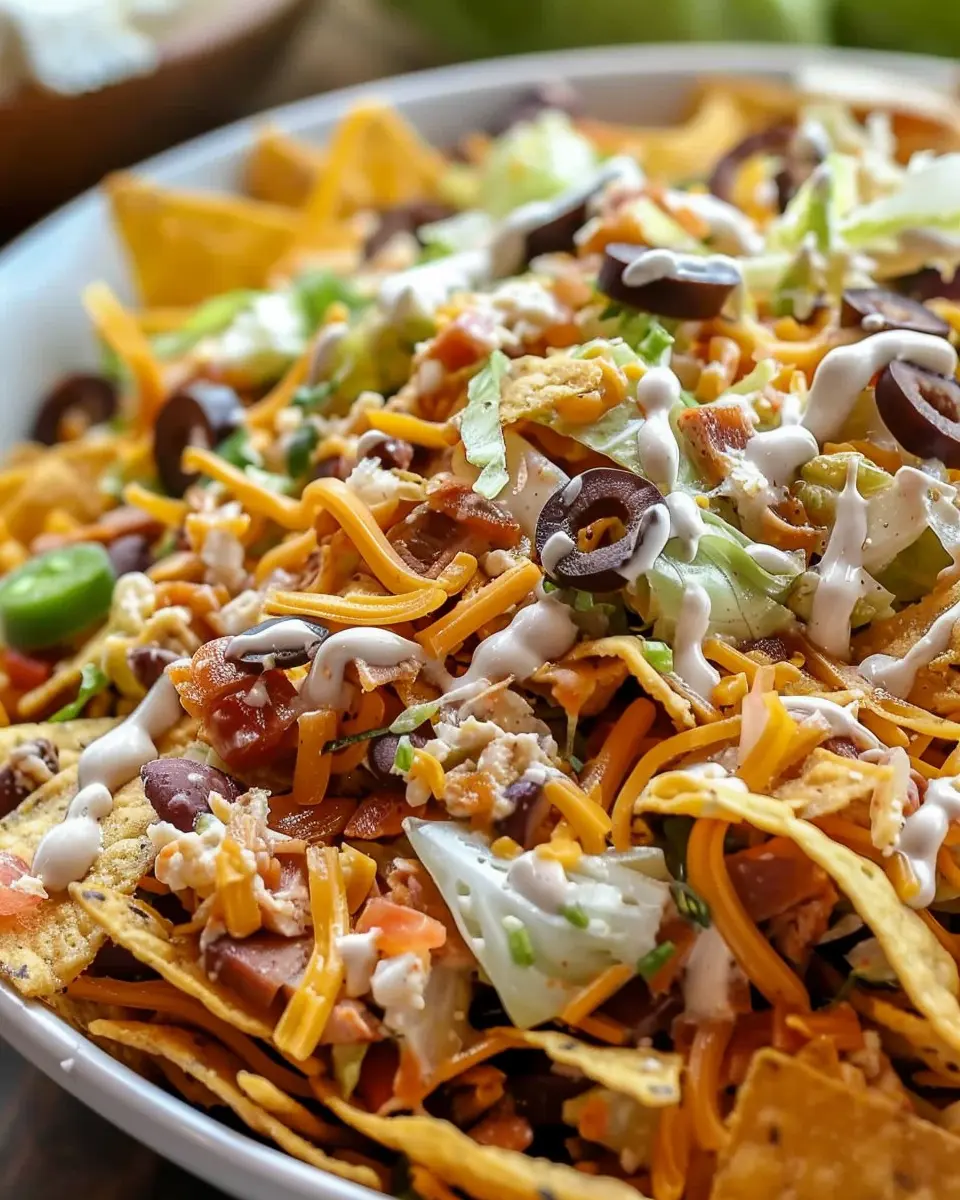 Frito Cowboy Cabbage Delight with Turkey Bacon and Chicken Ham