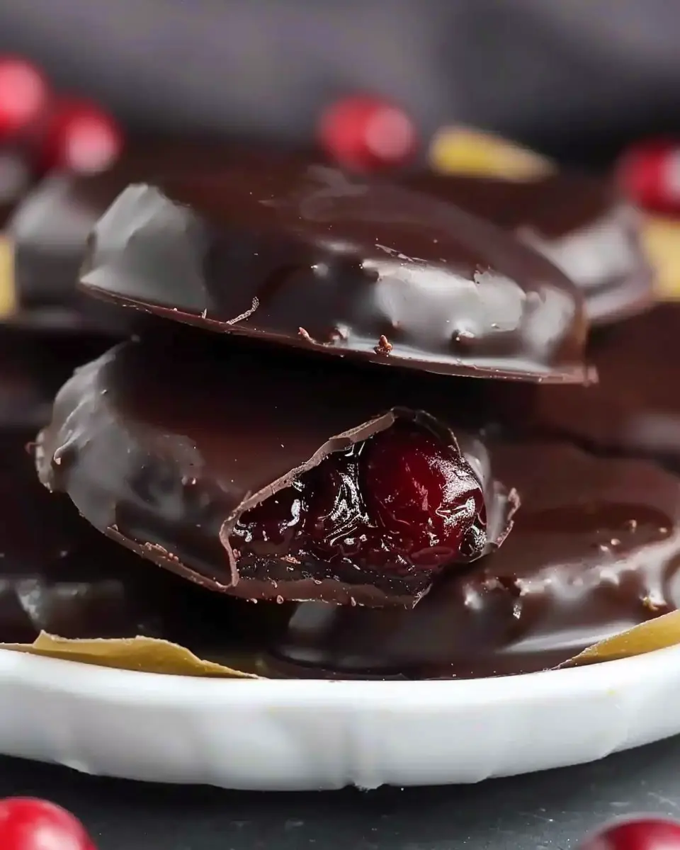 Dark Chocolate Covered Cranberry Sauce Bites: Easy Indulgence at Home