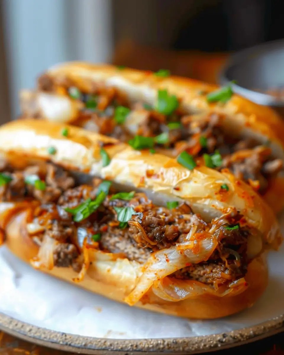 Korean-Inspired Kimchi Bulgogi Cheesesteak with Turkey Bacon Twist