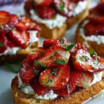 Roasted Strawberry Whipped Ricotta Toast