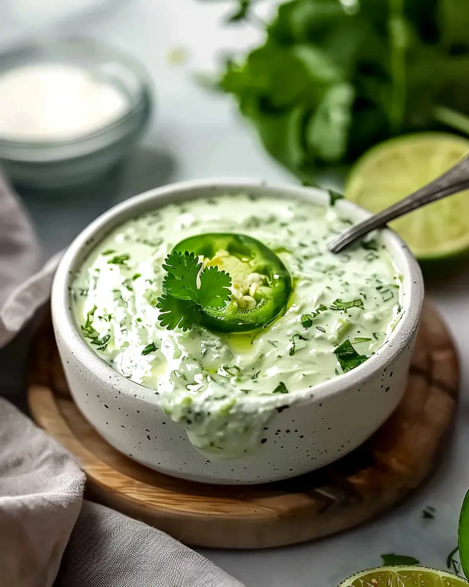 Creamy Cilantro Garlic Sauce: A Delicious Twist with Jalapeños & Limes