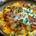 Cheesy Potato Egg Scramble