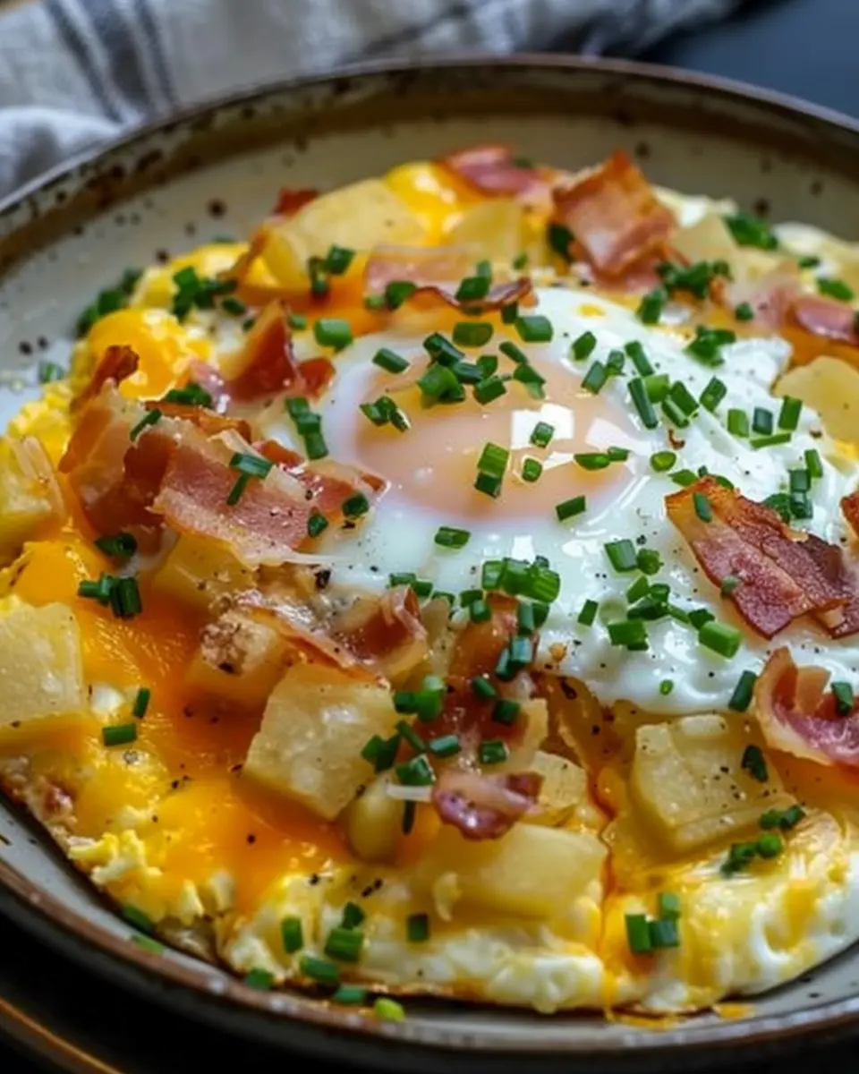 Cheesy Potato Egg Scramble: A Delightful Turkey Bacon Twist