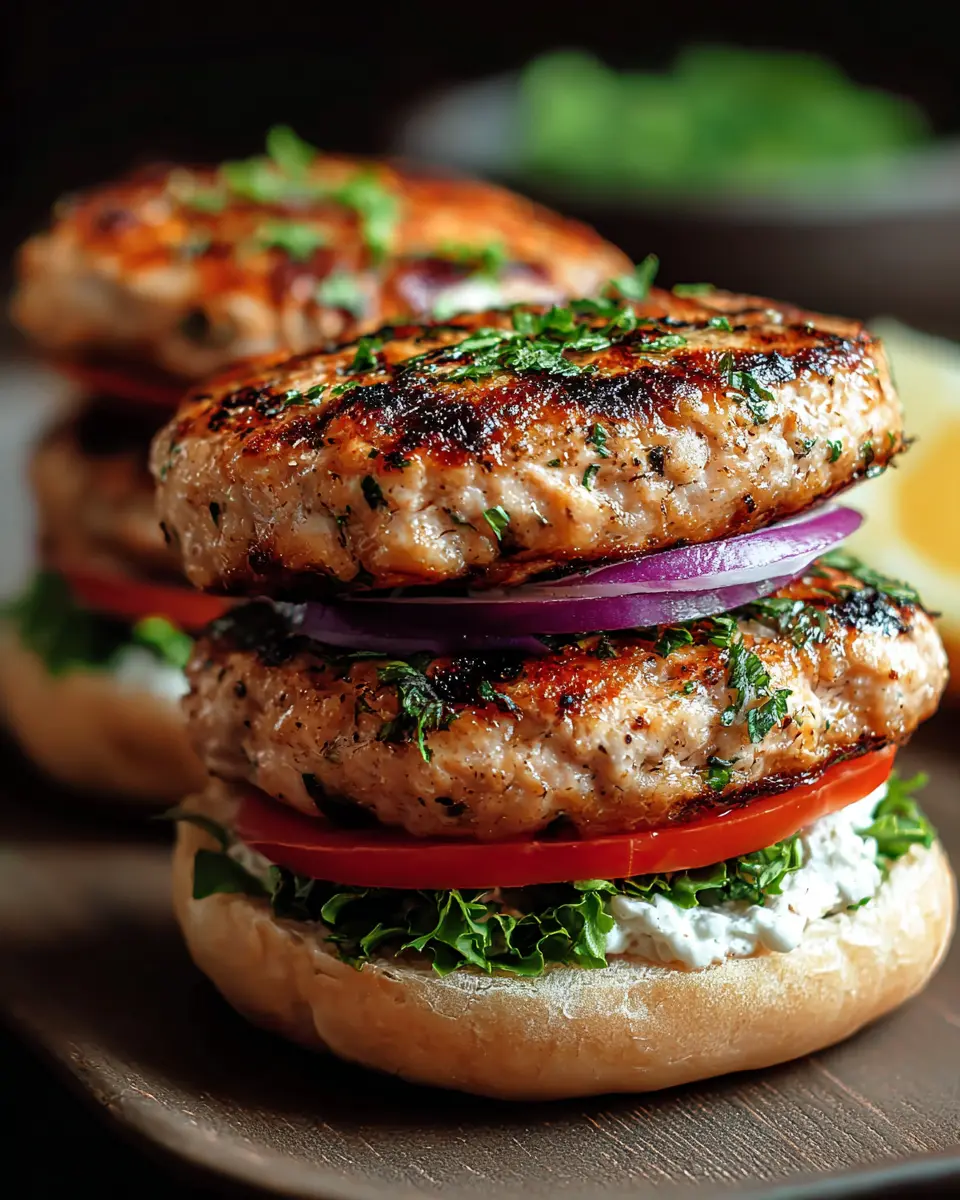 Greek Chicken Burgers: Easy Spring Dinner with Turkey Bacon Delight