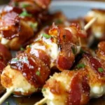 Crispy Bacon Mozzarella Poppers with Sweet Maple Glaze