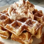 Cinnamon Waffles with Cinnamon Whipped Cream