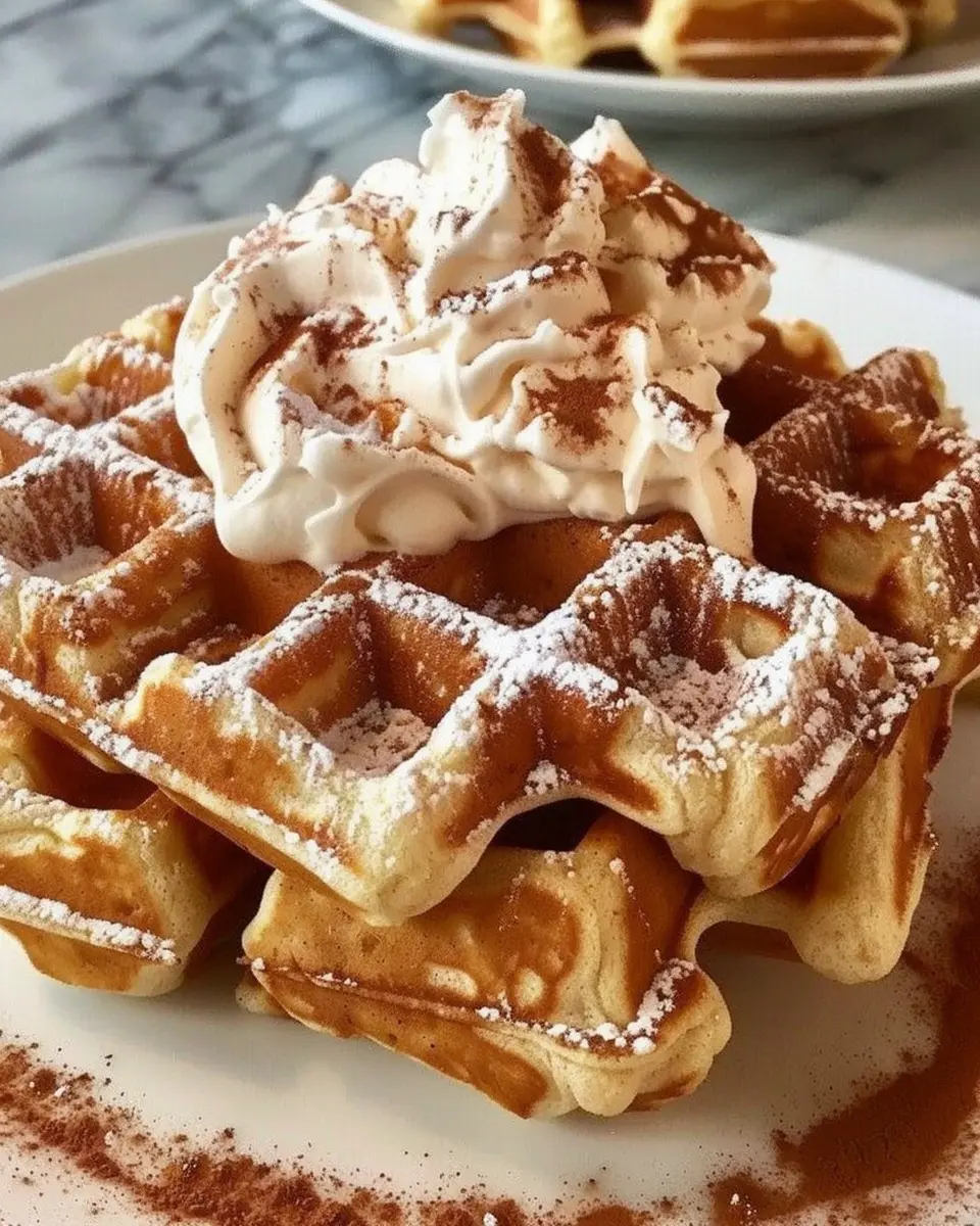 Cinnamon Waffles with Cinnamon Whipped Cream: The Best Weekend Treat