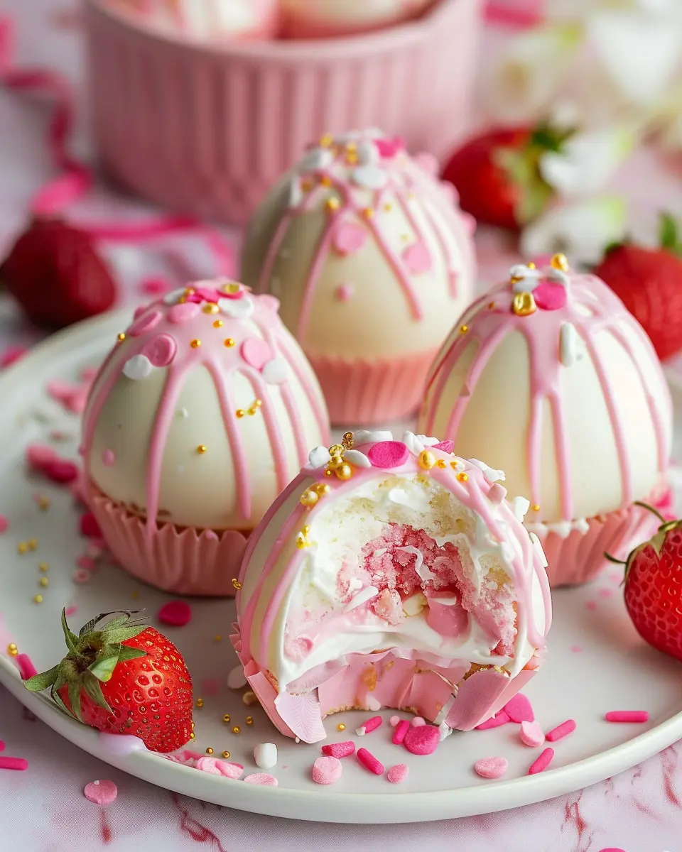 Strawberry Shortcake Easter Egg Bombs – A Decadent Spring Delight