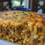 Cheesy Beef Mac and Cheese Bake
