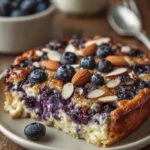 Blueberry Almond Cottage Cheese Breakfast Bake