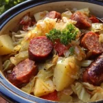 Hearty Slow Cooker Sausage, Cabbage & Potatoes