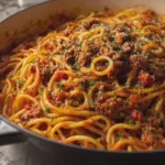 One Pot Spaghetti With Meat Sauce