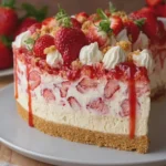 Easy Strawberry Shortcake Cheesecake