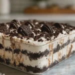 No-Bake Cookies and Cream Icebox Cake