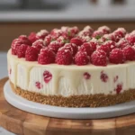 No-Bake Raspberry White Chocolate Cheesecake