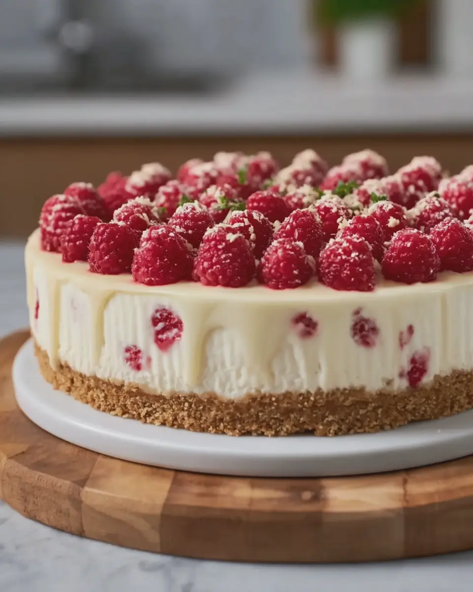 No Bake Raspberry White Chocolate Cheesecake: The Best Indulgence