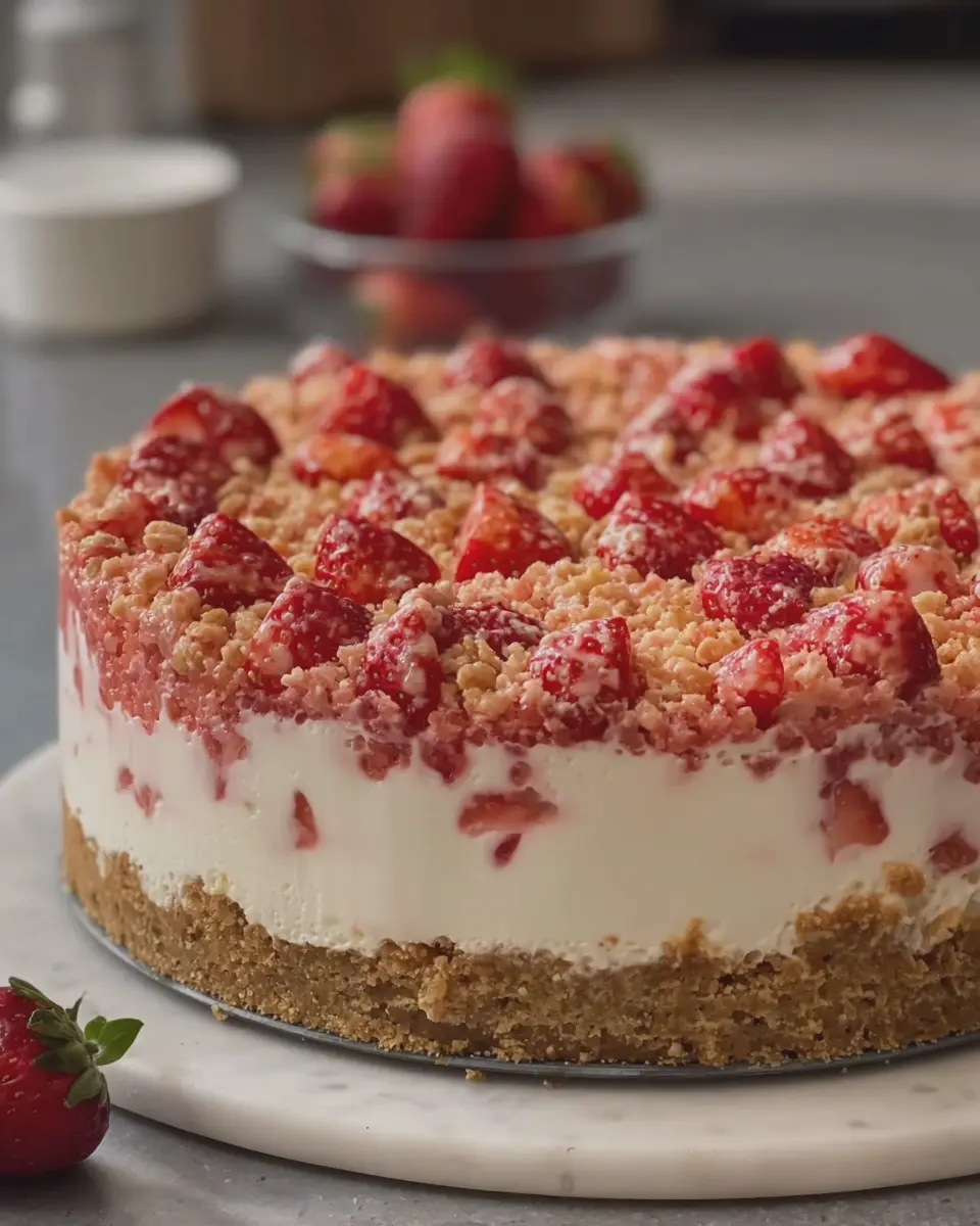 No-Bake Strawberry Crunch Cheesecake: The Easy Indulgence You’ll Adore