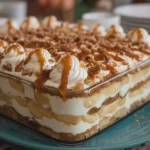No-Bake Caramel Apple Éclair Cake