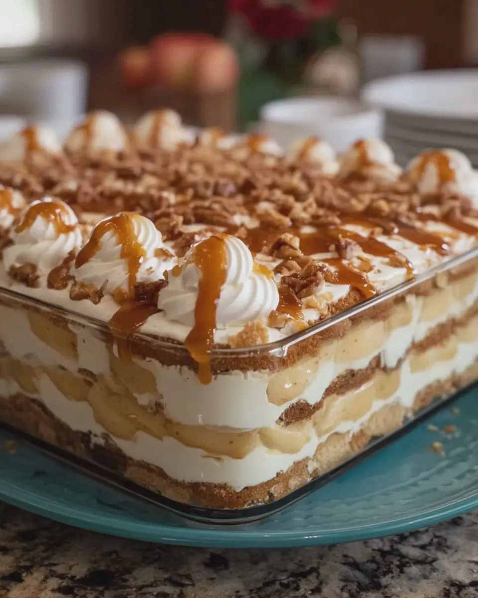 No-Bake Caramel Apple Éclair Cake: The Indulgent Dessert You’ll Love