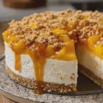 No-Bake Peach Cobbler Cheesecake