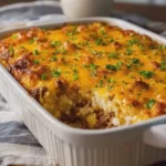 Cheesy Beef & Cauliflower Casserole