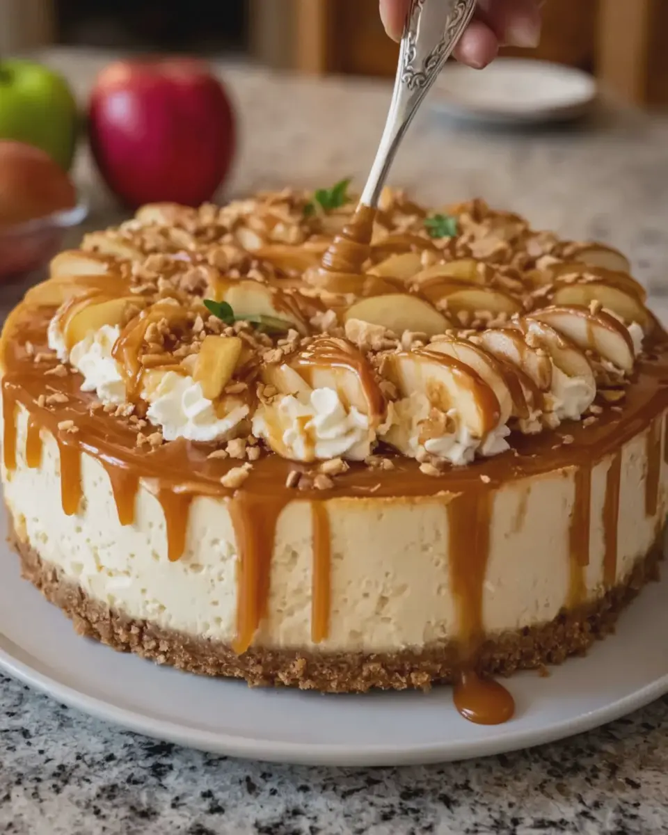 No-Bake Caramel Apple Cheesecake: Easy Indulgence for Fall